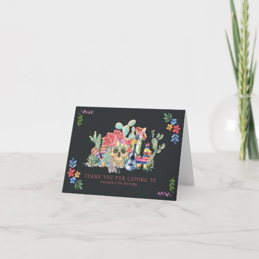 Sugar Skulls Day of the Dead Photo Bedankt (Voorkant)