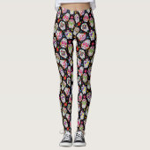 Sugar Skulls Day of the Dead Pop Mode Leggings (Voorkant)