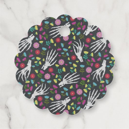 Sugar Skulls Day of the Dead Theme Bedankt Bedankjes Labels (Achterkant)