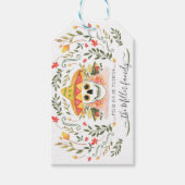 Sugar Skulls Day of the Dead Theme Bedankt Cadeaulabel (Voorkant)
