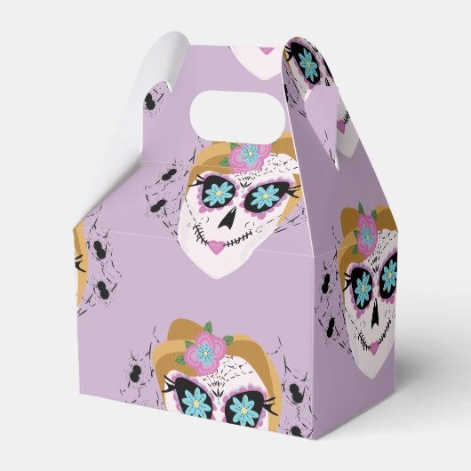 Sugar Skulls Dia de Los Muertos Bedankdoosjes (Voorkant Zijde)