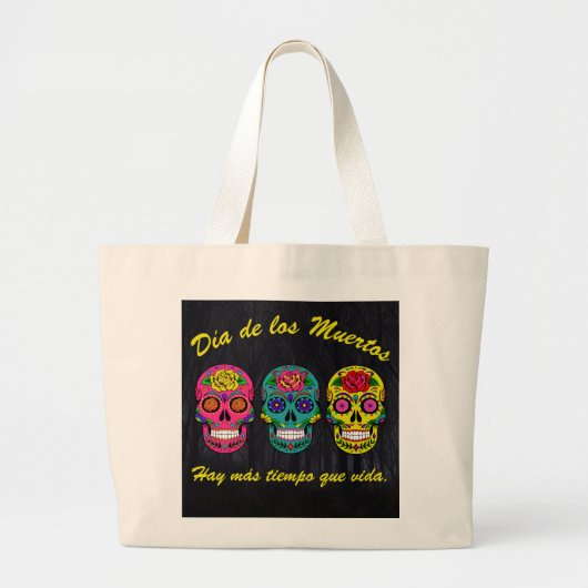 Sugar Skulls Día de los Muertos Grote Tote Bag (Voorkant)