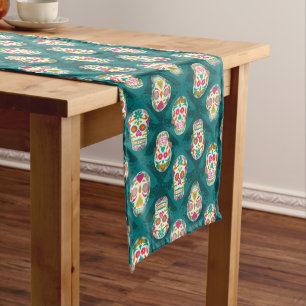 Sugar Skulls Dia de los Muertos Patterned Medium Tafelloper