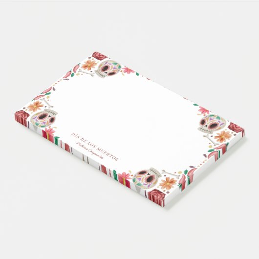 Sugar Skulls Día de los Muertos Thema Post-it® Notes (Schuin)