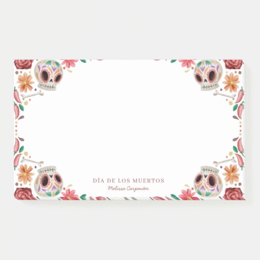 Sugar Skulls Día de los Muertos Thema Post-it® Notes (Voorkant)