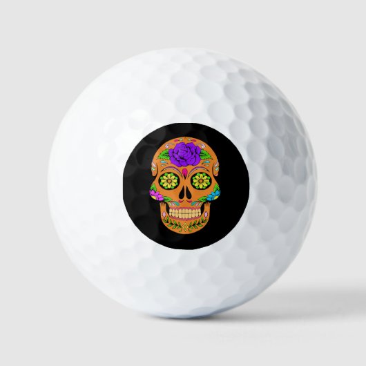 Sugar Skulls Golfballen (Voorkant)