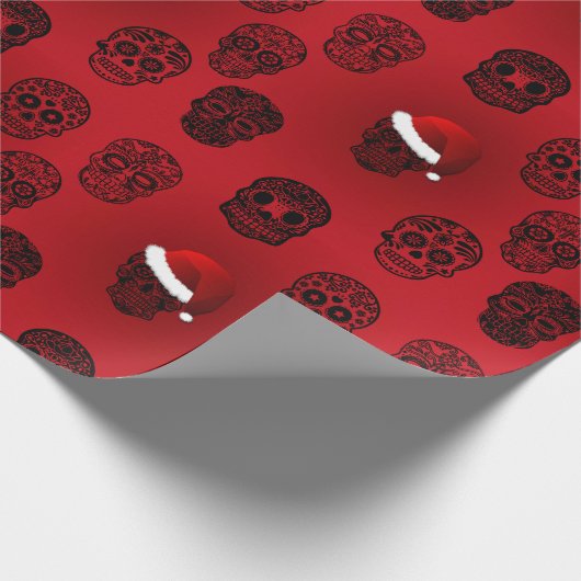 Sugar Skulls Gothic Holiday Cadeaupapier (Hoek)