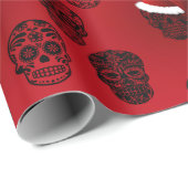 Sugar Skulls Gothic Holiday Cadeaupapier (Rol Hoek)