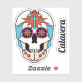 Sugar Skulls Graphic met aangepaste tekst Sticker (Vel)