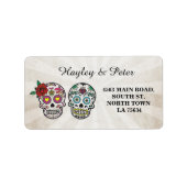Sugar Skulls Halloween Adres Stickers Labels (Voorkant)