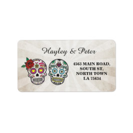 Sugar Skulls Halloween Adres Stickers Labels