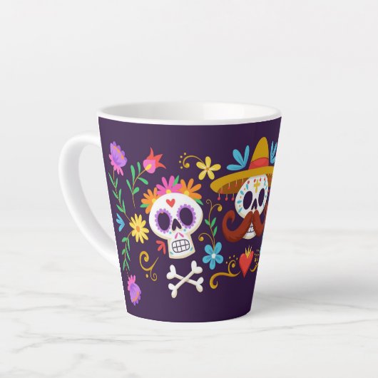 SUGAR SKULLS Halloween Latte Coffee Mok (Linkerhoek)