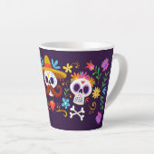 SUGAR SKULLS Halloween Latte Coffee Mok (Rechterhoek)