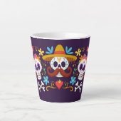 SUGAR SKULLS Halloween Latte Coffee Mok (Voorkant)