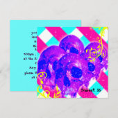 Sugar Skulls Harajuku Gothic Birthday Kaart (Voorkant / Achterkant)