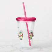 Sugar Skulls Illustratie Gepersonaliseerd Acryl Drinkbeker (Links)