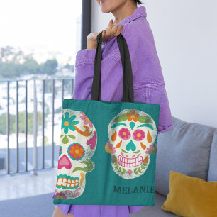 Sugar Skulls Illustratie Gepersonaliseerd Tote Bag