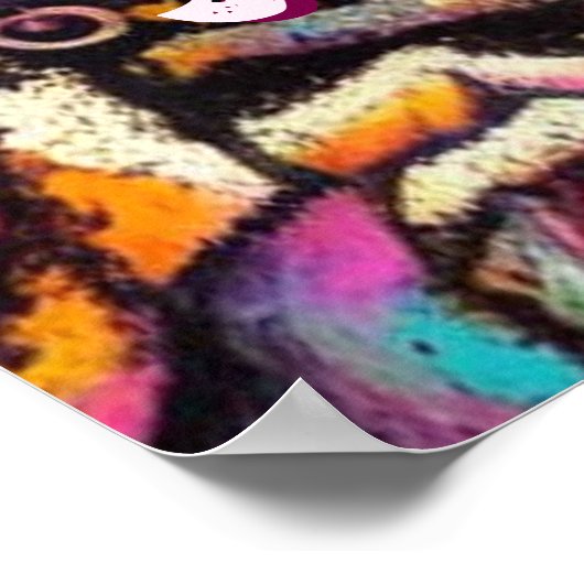 Sugar Skulls in Love Chalk Pastel Personalized Poster (Hoek)