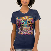 Sugar Skulls in Love Chalk Pastel Personalized T-shirt (Voorkant)
