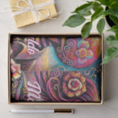 Sugar Skulls in Love Gepersonaliseerde Decoupage Tissuepapier (Geschenk)
