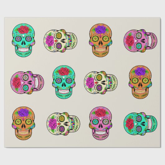 Sugar Skulls inpakpapier (Vlak)