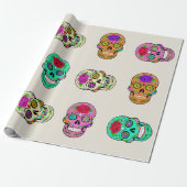Sugar Skulls inpakpapier (Uitgerold)