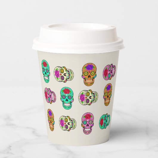 Sugar Skulls Paper cup Papieren Bekers (Voorkant)