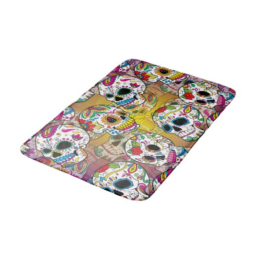 Sugar Skulls Pattern Badmat (Gekanteld)
