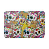 Sugar Skulls Pattern Badmat (Voorkant)
