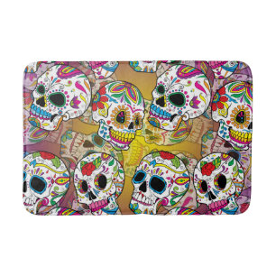 Sugar Skulls Pattern Badmat