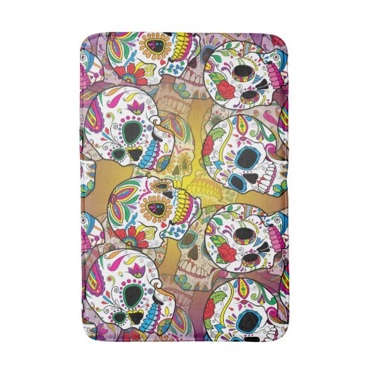 Sugar Skulls Pattern Badmat (Voorkant Verticaal)