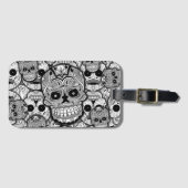 Sugar Skulls Pattern Bagagelabel (Voorkant (horizontaal))