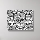 Sugar Skulls Pattern Canvas Afdruk (Voorkant)
