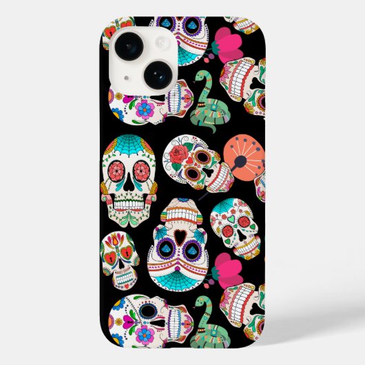 Sugar Skulls Pattern Case-Mate iPhone Case (Achterkant)
