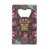 Sugar Skulls Pattern Creditkaart Flessenopener (Achterkant)
