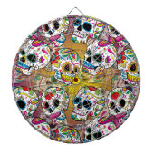 Sugar Skulls Pattern Dartbord (Voorkant)