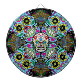 Sugar Skulls Pattern Dartbord (Voorkant)