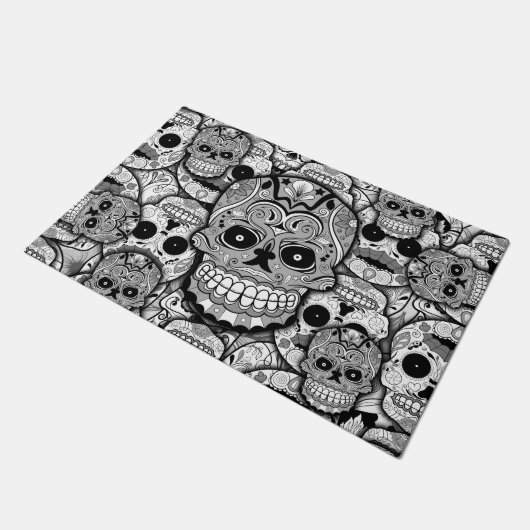 Sugar Skulls Pattern Deurmat (Schuin)