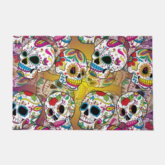 Sugar Skulls Pattern Deurmat (Voorkant)