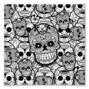 Sugar Skulls Pattern Foto Afdruk