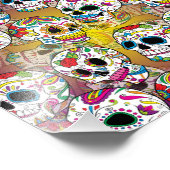 Sugar Skulls Pattern Foto Afdruk (Hoek)