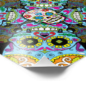 Sugar Skulls Pattern Foto Afdruk (Hoek)