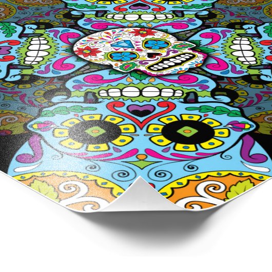 Sugar Skulls Pattern Foto Afdruk (Hoek)