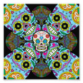 Sugar Skulls Pattern Foto Afdruk (Voorkant)