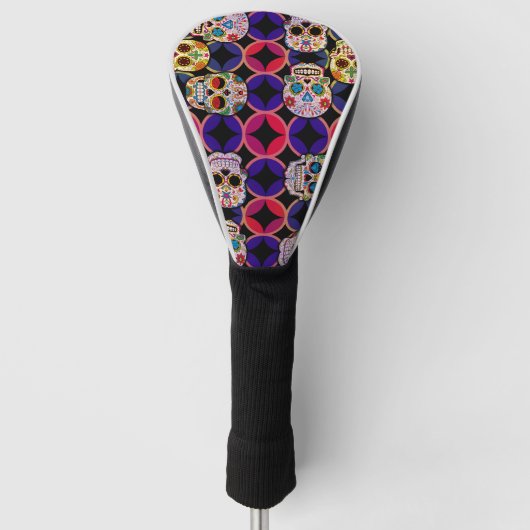 Sugar Skulls Pattern Golfheadcover (Voorkant)