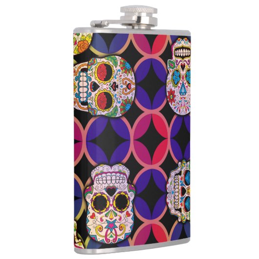 Sugar Skulls Pattern Heupfles (Rechts)