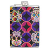 Sugar Skulls Pattern Heupfles (Voorkant)