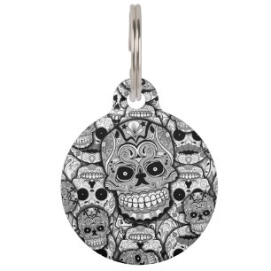 Sugar Skulls Pattern Huisdierpenning