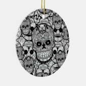 Sugar Skulls Pattern Keramisch Ornament (Rechts)
