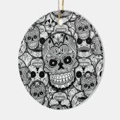 Sugar Skulls Pattern Keramisch Ornament (Links)